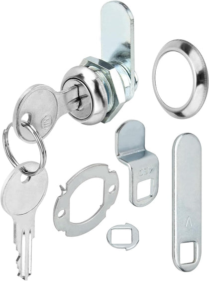 U 9941 5/8" Cam Lock, Diecast Drawer and Cabinet Lock for Prime-Line | 5/8” Length Cylinder Lock for 5/16” Max Panel