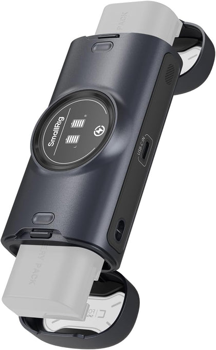 LP-E6P Charger for Canon, 2.5H Dual Slot for LP-E6NH LP-E6N LP-E6 | 18W Fast Charging, with HD Display, Full Decoded