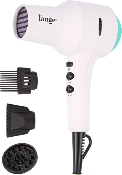 PowerStyle Turbo Ionic Hair Dryer | 1875 Watt Professional Blow Dryer with Diffuser & Concentrator | Multiple Heat &