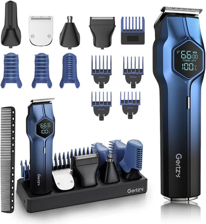 5-in-1 Electric Beard Trimmer Magnetic Replacement Heads, Professional Cordless Hair Clippers for Men Rechargeable
