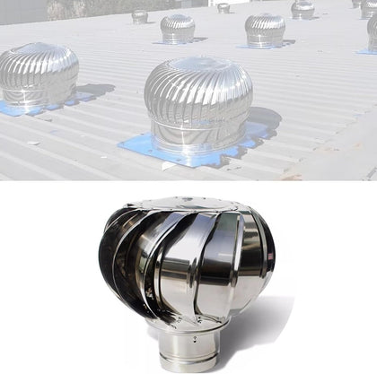 Roof Ventilator, Stainless Steel Powerless roof Ventilator for House Factory, Fireplace Chimney Cap(200mm)