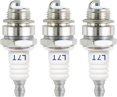 3Pcs L7T Spark Plugs for 36cc 43cc 47cc 49cc 52cc 2-Stroke Small Engine Chainsaw Trimmer Mower Blower Brushcutter Replace NGK BPMR7A BPM7A Champion RCJ6Y RCJ7Y Spark Plug