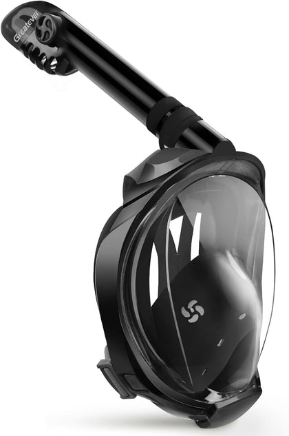 G2 Full Face Snorkel Mask with Latest Dry Top System,Foldable 180 Degree Panoramic View Snorkeling Mask with Camera