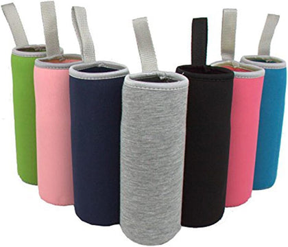7 Pack Neoprene Water Bottle Sleeve 12oz - 19.4 oz Insulated Collapsible Drink Bottle Covers Carrier, Multi-color