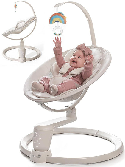 Baby Swings for Infants, Dual Motion Side-to-Side & Front-to-Back | Baby Swing Rocker with 5 Speeds and Built-in