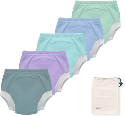 5 Packs Toddler Potty Training Underwear for Boys and Girls 1T-3T Soft 100% Cotton Thick Absorbent Toilet Training