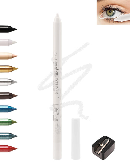 White Waterline Eyeliner Waterproof, Matte Cream Water Line Eyeliner Pencil