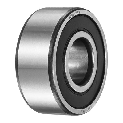 uxcell 3305-2RS/5305-2RS Double Row Sealed Angular Contact Ball Bearing, 25 x 62 x 25.5mm Ball Bearings for Electric Motor, Pumps, Compressor, Agricultural Machinery