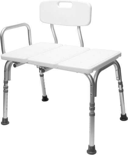 Shower Bench and Shower Chair For Elderly and Disabled with Height Adjustable Legs, Tub Bench Converts to Right or