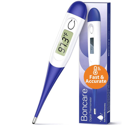 10 Seconds Digital Thermometer for Adults and Kids - Accurate & Safe Rectal Thermometer for Baby with Fever Alarm