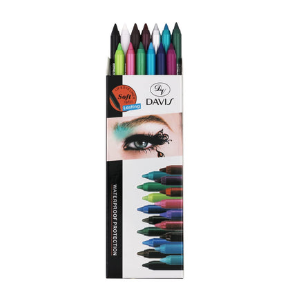 13 Colors Eyeliner Pencil Colorful Eye Shadow Pencil Eyebrow Pen Glitter Matte for Women Eye&Lip Liner Professional
