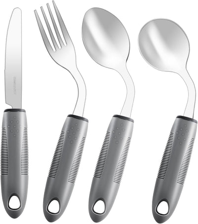 Adaptive Utensils,Weighted Utensils for Hand Tremors,Utensils for Parkinsons Patients,Elderly,Arthritis,Weak Hand