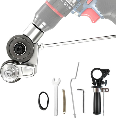 Metal Nibbler Drill Attachment, Heavy-Duty Sheet Metal Cutter for Electric Drill, Double-Cut Nibbler Tool for Fast