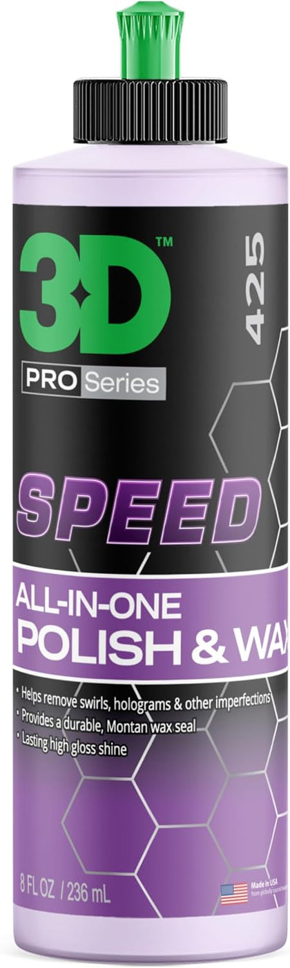 Speed All-In-One Polish & Wax – Scratch & Swirl Remover, Clear Coat Safe Paint Sealant – High Gloss Finish, Easy