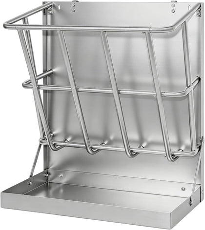 2 in 1 Wall Mount Hay and Grain Feeder, 25 Gallons Livestock Feeder | Galvanized Steel Wall Hay Rack, Hanging Hay