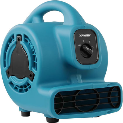 P-80 Mini Utility 600 CFM Centrifugal Air Mover, Floor Fan, Blower, Stackable, for Drying,Cooling, Ventilating, Home