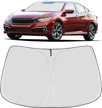 2026 Upgrade Windshield Sun Shade Custom Fit Honda Civic 2016-2021 4-Layer Foldable Front Sunshade Protector Sun