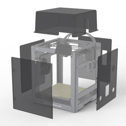 x WonderMaker ZR 3D Printer Enclosure Kit, Safer, Quieter Cover with Built-in Air Filtration, Stable Temperature for