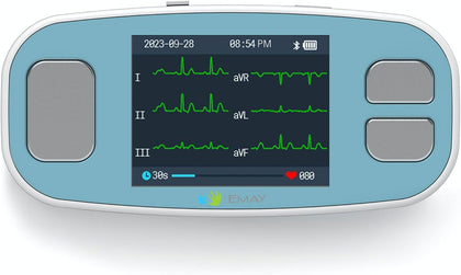6L Portable ECG Monitor | Record ECG and Heart Rate in 6 Channels | Compatible with Smartphone and PC | No