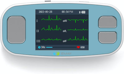 6L Portable ECG Monitor | Record ECG and Heart Rate in 6 Channels | Compatible with Smartphone and PC | No