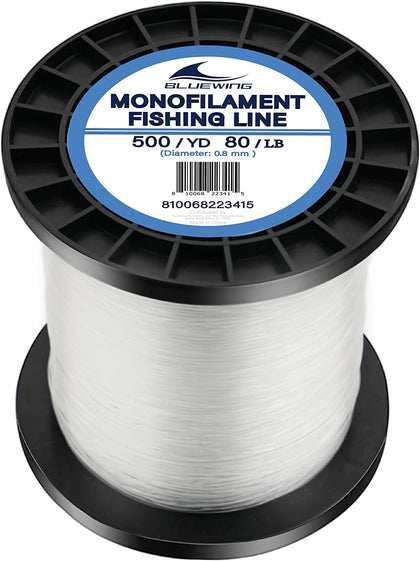 Monofilament Fishing Line Clear Mono Fish Wire Thin Diameter String 6-400 lbs, 50-3000 Yards