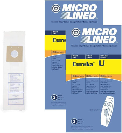 Micro-Lined Replacement Vacuum Bags For Eureka Style U Bravo 7600, 7700, 7800, 7900, 9000 Series Vacuum Cleaners