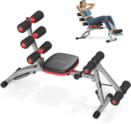 Ab Machine, Adjustable Ab Trainer, Sit Up Exercise Equipment 300LBS | Multi-Functional Adjustable Ab Workout Bench