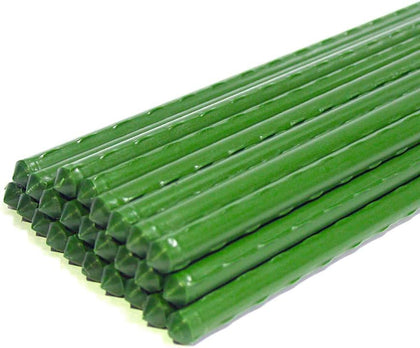 6ft 50 Pack Tomato Stakes Plant Stake Supports Garden Fences Trellis Metal Plastic Coated Plant Cage Supports Climbing
