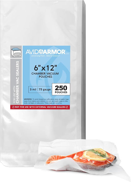 Chamber Vacuum Sealer Bags – Heavy Duty, BPA-Free, Pre-Cut Chamber Vacuum Bags for Food Preservation, Freezer