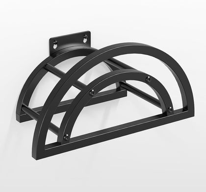 Hose Holder Wall Mount, Outdoor Water Hose Holder Holds 125-ft Hose, Heavy Duty Metal Detachable Hose Hanger Reel