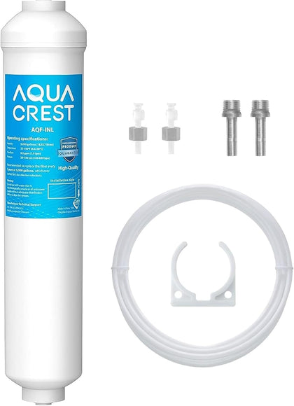 INL 5 Years Inline Water Filter for Ice Maker and Refrigerator | Reduces Chlorine, Taste& Odor, 1/4-Inch Direct