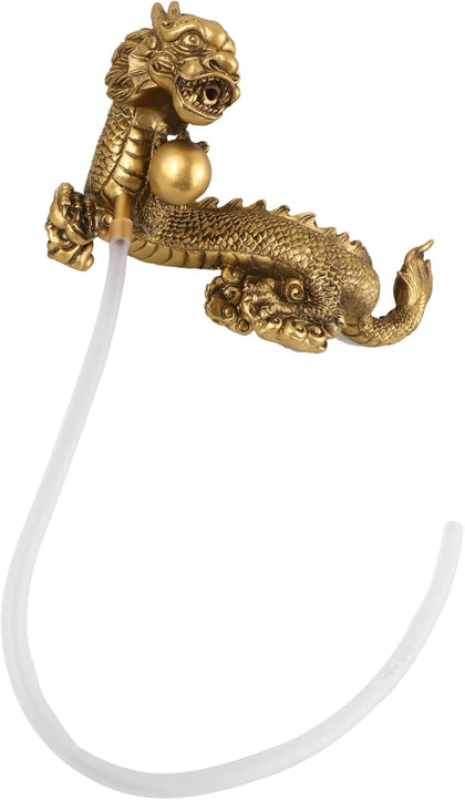 Golden Dragon Water Fountain Fish Tank Decor Bubbler Aquarium Accessory