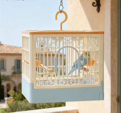 Portable Foldable Bird Cage - 360° Full View Bird Cage for Travel