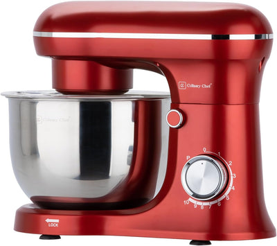 Retro Electric Stand Mixer, 4.75 Quart / 4.5L, 8 Speeds with Whisk, Dough Hook, Flat Beater Attachments, Splash Guard