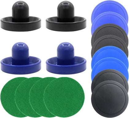 Air Hockey Pucks and Paddles,Air Hockey Pushers, Handles Paddles Replacement Accessories (4 Striker 96mm with Pads, 8