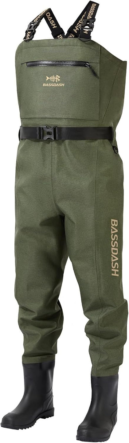Men’s PVC Chest Wader Ripstop High Strength Boot Foot Waders for Fly Fishing Hunting FW13