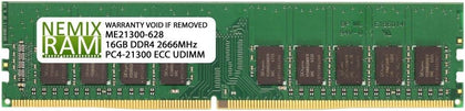 NEMIX RAM 16GB (1X16GB) DDR4 2666MHZ PC4-21300 2Rx8 1.2V CL19 288-PIN ECC Unbuffered UDIMM Memory Compatible with Dell PowerEdge R340 SNPVDFYDC/16G AA335286