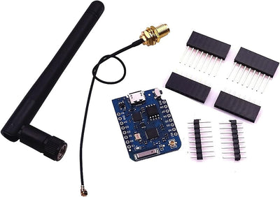 Mayata WEMOS D1 Mini Pro 4MB/16MB External Antenna Connector NodeMCU Based esp8266 Series Antenna ESP-8266EX CP2104 Development Board (Development Board + Antenna 32MBIT=4MB)