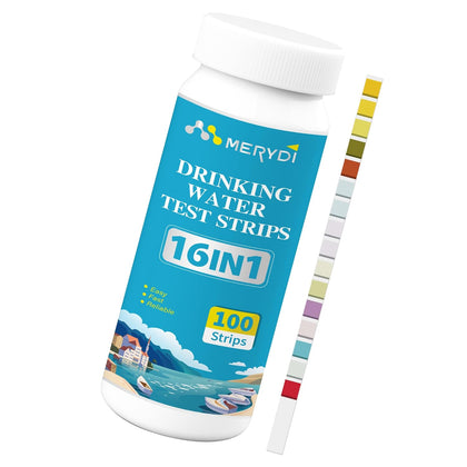Drinking Water Test Strips, 16 in 1 Well & Tap Water Test Strips 100 Strips