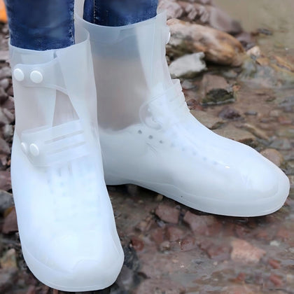 Rain Boot Waterproof Shoes Cover Women Men Kids Reusable Rubber Sole