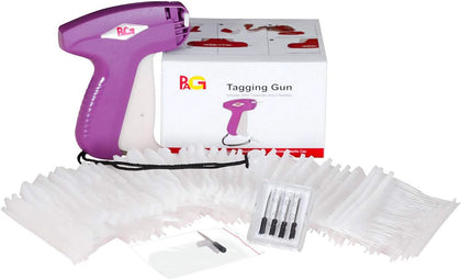 Standard Tagging Gun Price Tag Attacher Gun for Clothing with 5 Needles and 2000 2" Barbs Fasteners, Purple