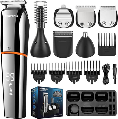 6-in-1 Men's Grooming Kit, Cordless Beard Trimmer, Hair, Nose & Ear