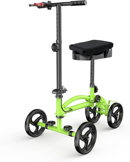 Knee Scooter Foldable Leg Scooter for Adults for Foot Surgery Knee Walker for Ankle Foot Sugery Crutch Alternative Green