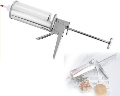Burger Sauce Gun, 650ml Food Grade Dispenser, Rebound Design, Reduces Overflow for Condiments, Tartar Sauce