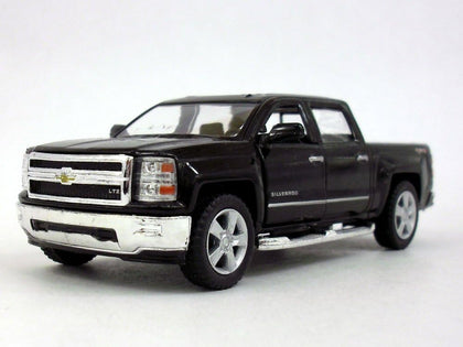 2014 Chevrolet Silverado LTZ Crew Cab 4x4 1:46 Scale 5" Die Cast Metal Model Pick-up Truck Toy (Black)