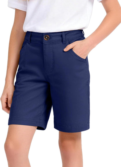 Uniform Shorts for Girls with Functional Pockets School Shorts