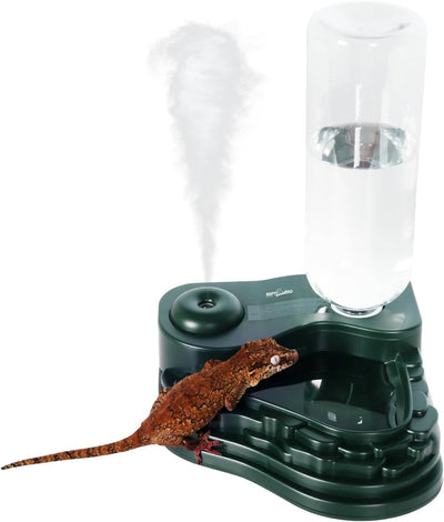 Water Feeder and Fogger, 2 in 1 Reptile Humidifier with Water Bowl, Automatic Water Dispenser for Chameleon Frog
