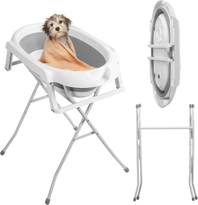 2 in 1 Dog Bathtub Dog Washing Station for Bathing and Grooming | Foldable Shower Bath Tub | Collapsible Portable