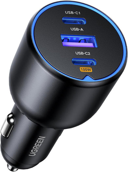 130W USB C Car Charger, Type C Car Charger Adapter Compatible with iPhone 17 17 Air 17 Pro 17 Pro Max 16 16 Plus 16