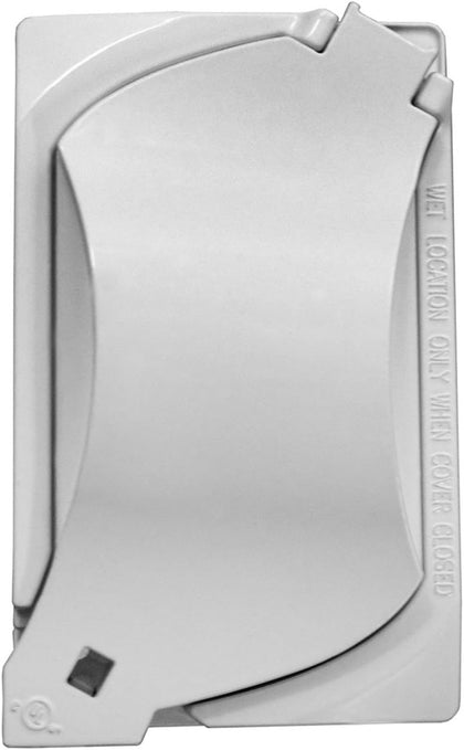 Sigma 14147WH Weatherproof 1-Gang Universal Receptacle Cover, White